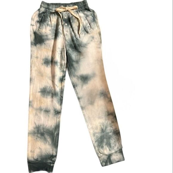 NWOT POL Boutique Tie-Dye Joggers - Blue and Cream size S - Picture 2 of 9